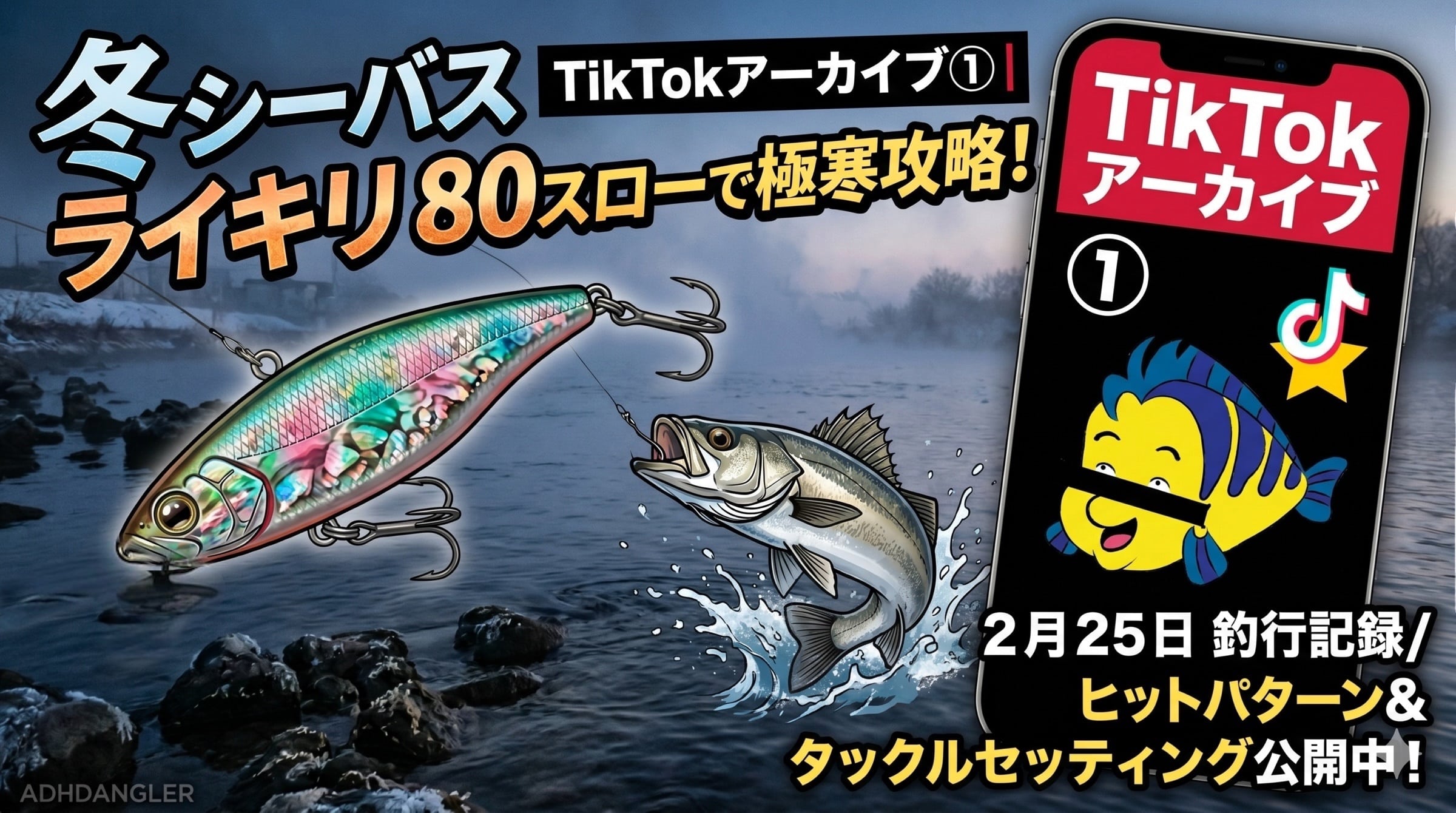 冬シーバス ライキリ80スローアイキャッチ画像